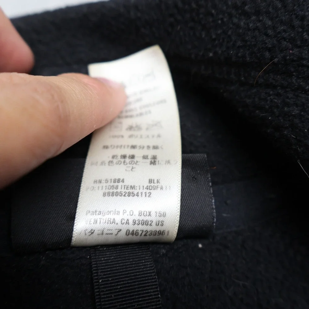 Patagonia Synchilla Vest Women Small Black Fleece  Full Zip Collectible LOGO VTG